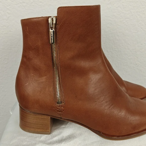 Sarah Flint The Perfect Zip Bootie In Saddle Vachetta Size 40, 9-9.5 Women's - Picture 6 of 16